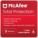 McAfee Total Protection 3 devices 1 year